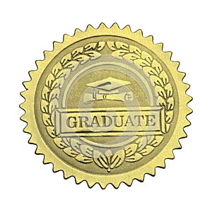 Gold Graduate Seal photo