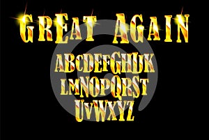 Gold Grand Opening text effect