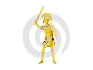Gold Greek Spartan Or Roman Warrion