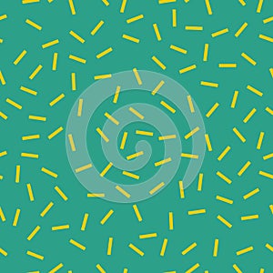 Gold on green fabric pattern - seamless vector dashes