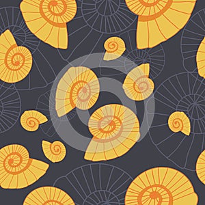 Gold and grey organic abstract seamless pattern