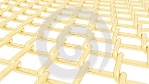 Gold grid on white back intro 3d