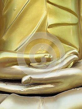 Gold hand of image buddha