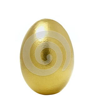 Gold handmade easter eggs isolated