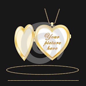 Gold Heart Locket, Engraved