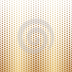 Gold heart seamless pattern. Repeating golden hearts background. Prints design. Repeated contemporary wallpaper. Repeat printed