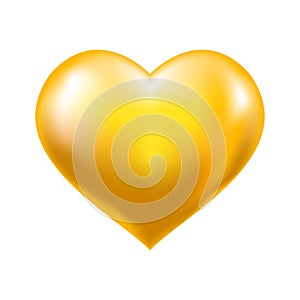 Gold heart vector