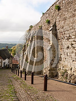 gold hill shaftesbury beautiful old england walkway path cottage