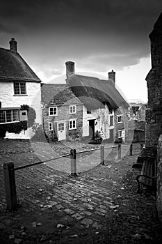 Gold Hill in Shaftesbury, Dorset, England.