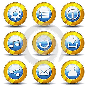 Gold Icons For Ui Game