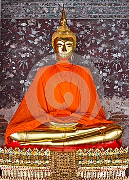 Gold image of buddha in thailand