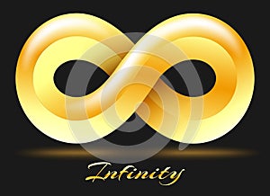 Gold infinity loop logo