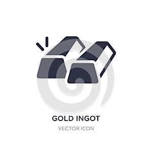 gold ingot icon on white background. Simple element illustration from Digital economy concept