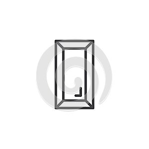 Gold ingot outline icon