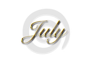 Gold inscription July
