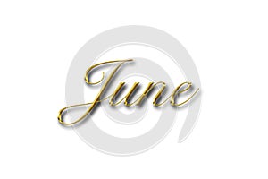 Gold inscription June