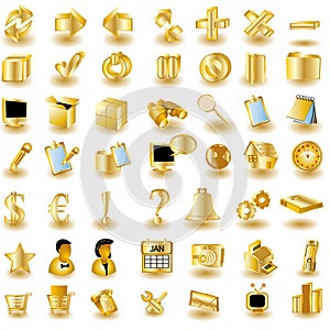 Gold Interface Icons