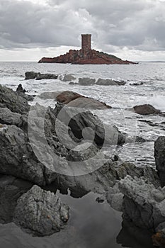 The gold Island in Saint Raphael