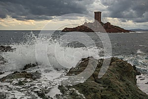 The gold Island in Saint Raphael