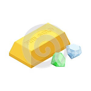 Gold Isometric Illustration