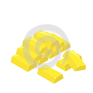 Gold isometric simple vector isolated