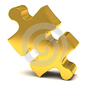 Gold Jigsaw Piece