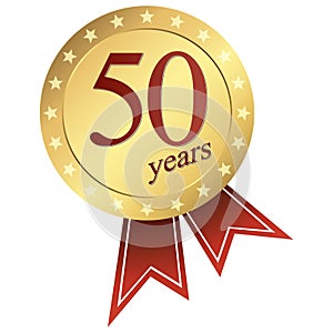 gold jubilee button - 50 years