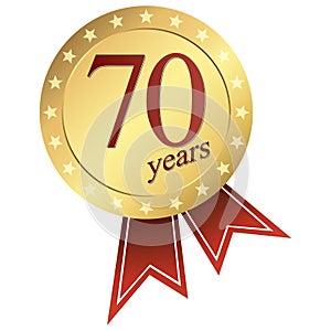 gold jubilee button - 70 years