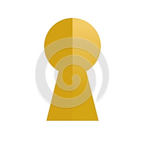 Gold keyhole icon vector illustration design template elements