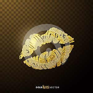 Gold Kissing Lips