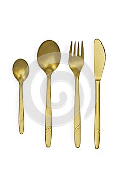 Gold knife and fork