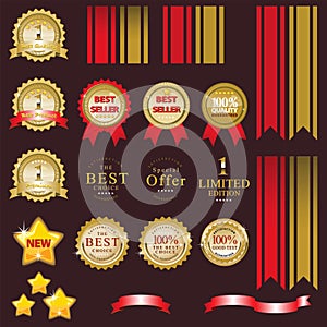 Gold label for present best of product