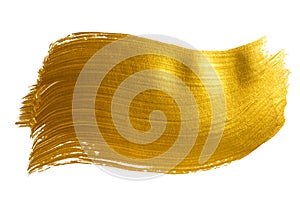 Gold large acrylic brush stroke