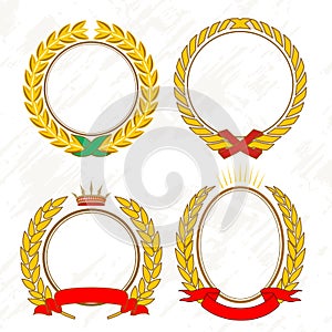 Gold laurel wreath