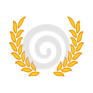 Gold laurel wreath - a symbol of the winner.