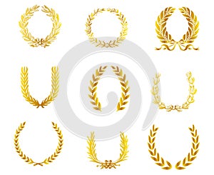 Gold laurel wreaths