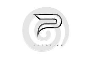 Gold Letter P Logo. P Letter Design Vector