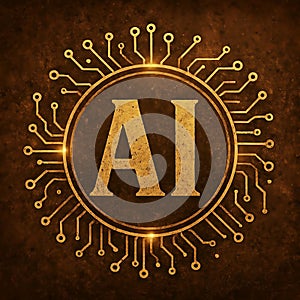 AI Letters Representing Artificial Intelligence Concept