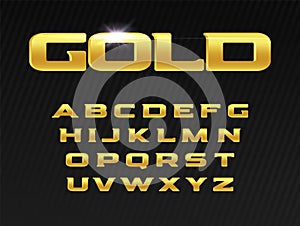 Gold letters set. Premium typeset, golden luxury vector latin alphabet. Fonts for events, promotions, logos, banner