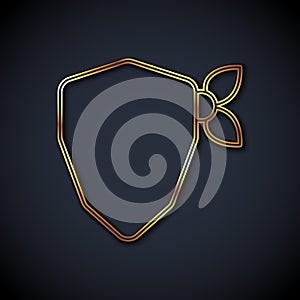 Gold line Vandal icon isolated on black background. Vector