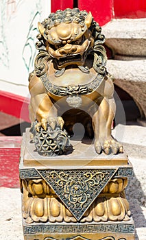 Gold Lion statue