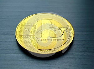 Gold litecoin bitcoin coin photo