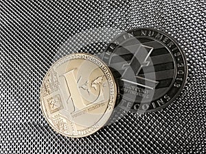 Gold litecoin coin