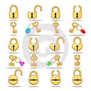 Gold locks and keys