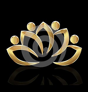 Gold lotus logo