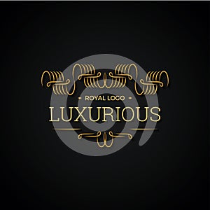 Gold Luxurious Clligraphic Logo