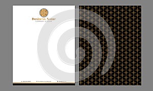 Gold Luxury Letterhead Template for Print with Logo