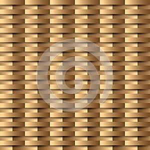 Gold luxury seamless pattern with geometric weave photo