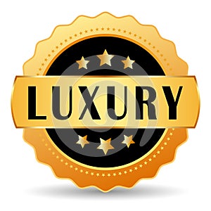 Gold luxury vector emblem