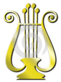 Gold lyre